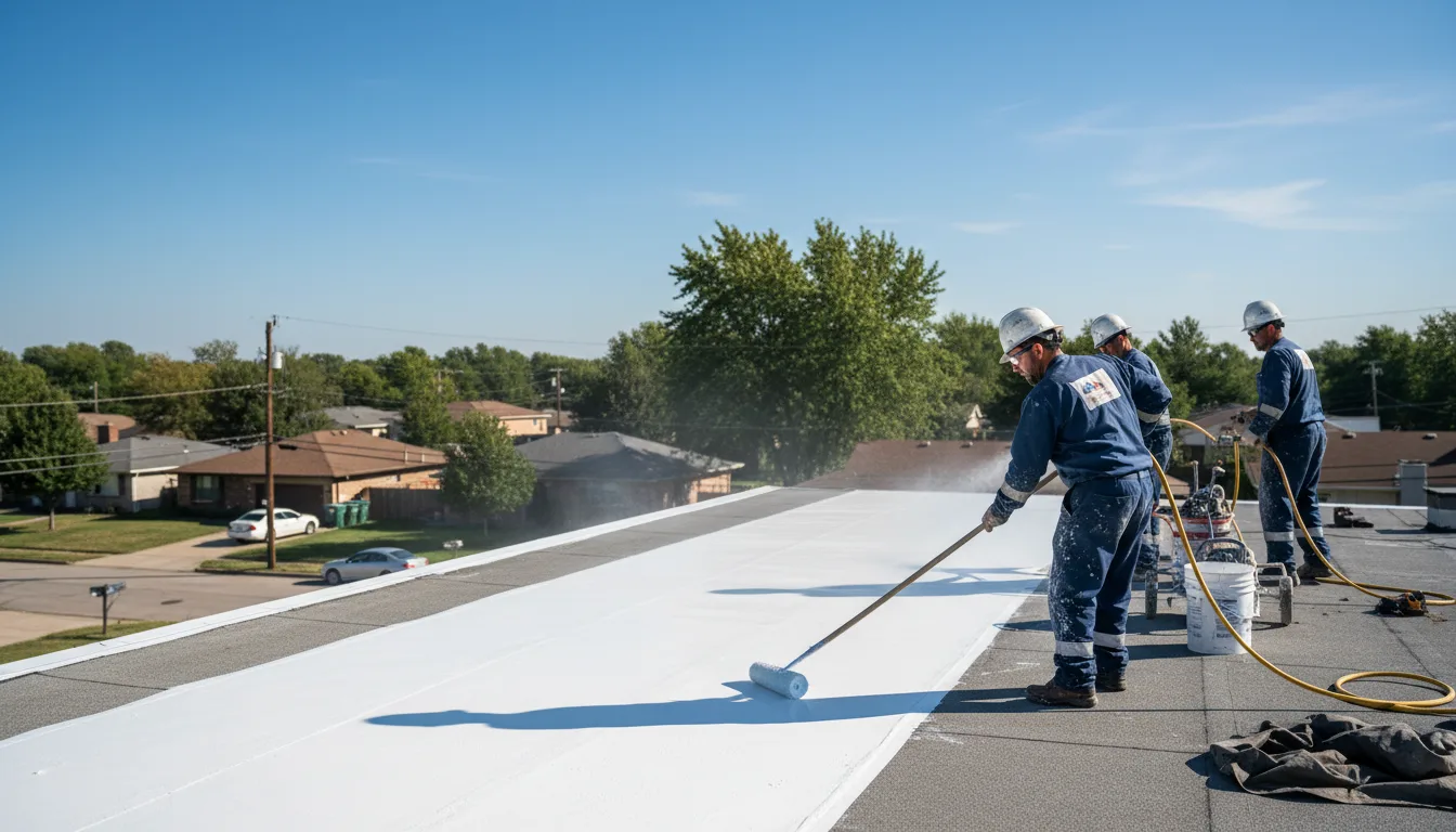 Commercial roof coating in Preston, MS near me